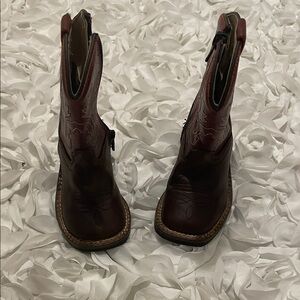 Old West Kids Boots in Brown and Red